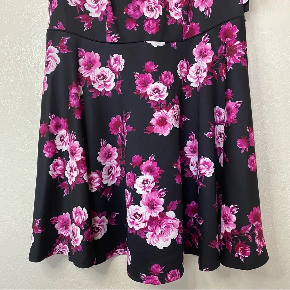 City Studio Floral Print Fit & Flare Dress 20W - Image 6