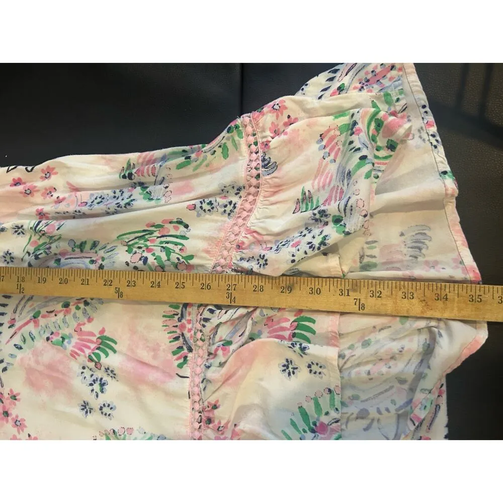 Crown & Ivy Women XL Boho Beach Vacation Cover-up Swing Pink Green - Image 6