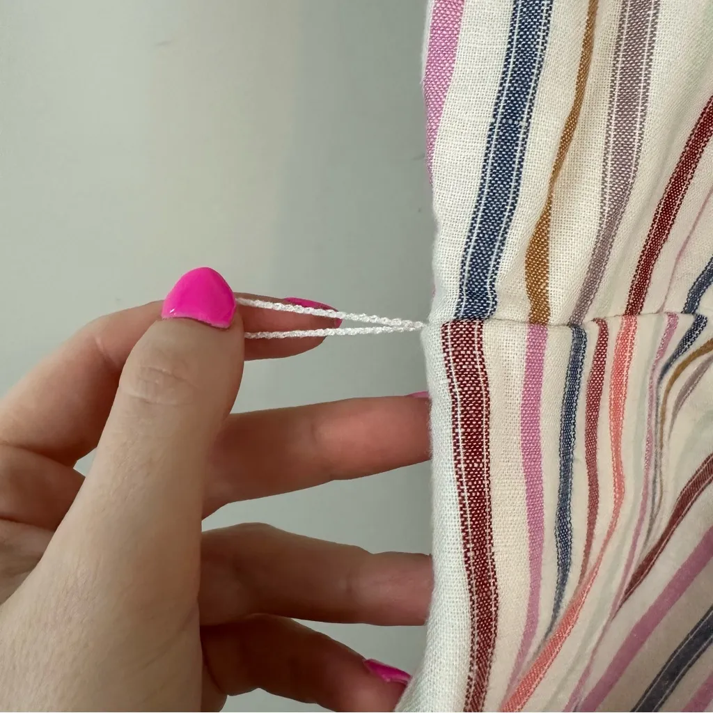 GAP | Rainbow Apronneck Multi Color Stripe Sleeveless Jumpsuit Size 2 Women's - Image 8