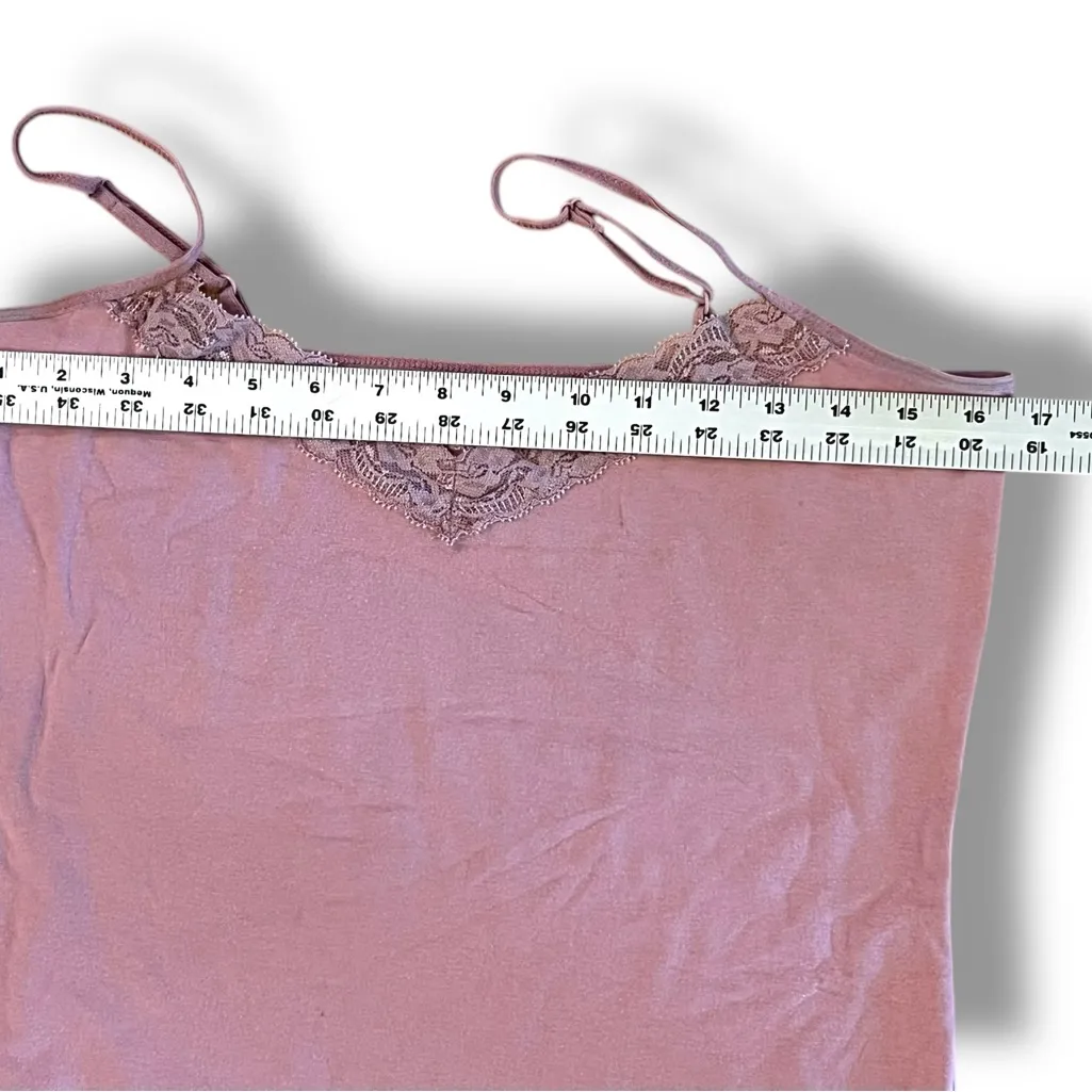 Ana Y2K Pink Lace Trim Fairycore Spaghetti Straps Top Camisole Tank Top Large - Image 6