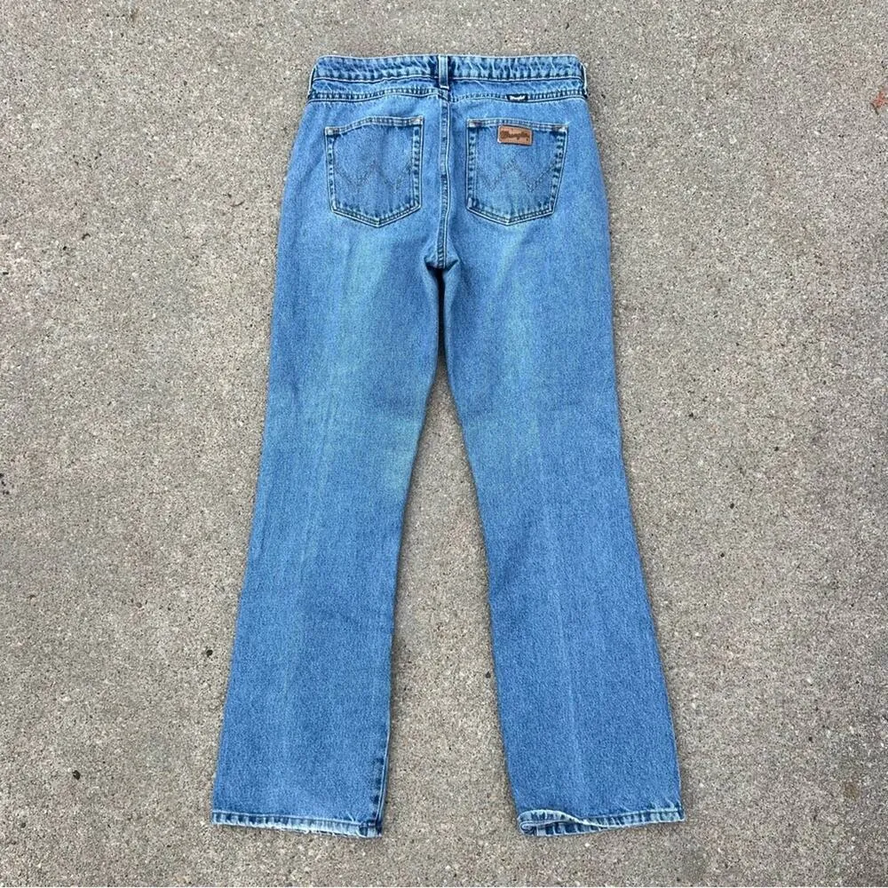 Vintage Y2K Wrangler low dip boot flare jeans 9/10 X 34 - Image 3