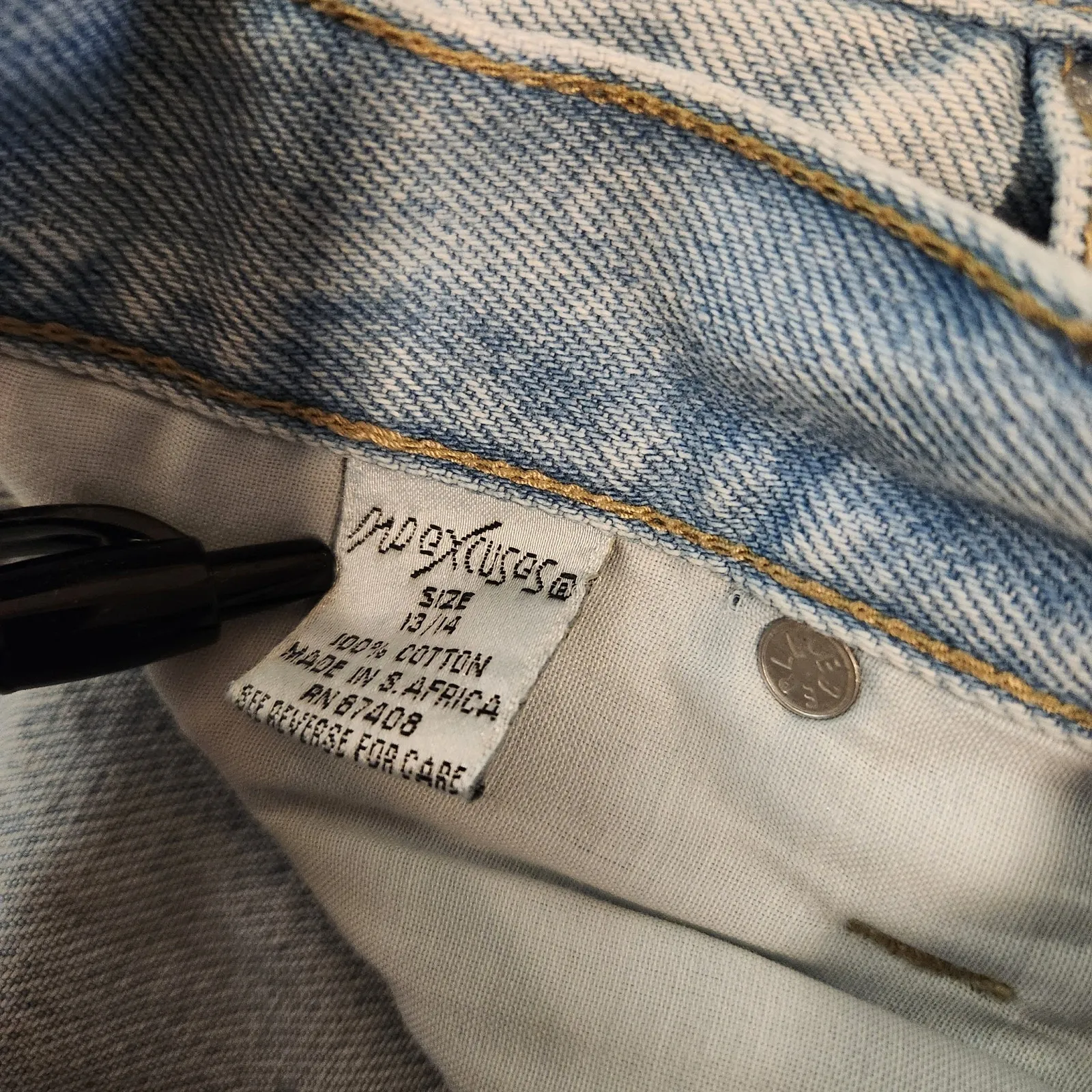 90s High Waist Mom Jeans No Excuses Femme Fatale Light Wash Cotton Vintage 8 - Image 6