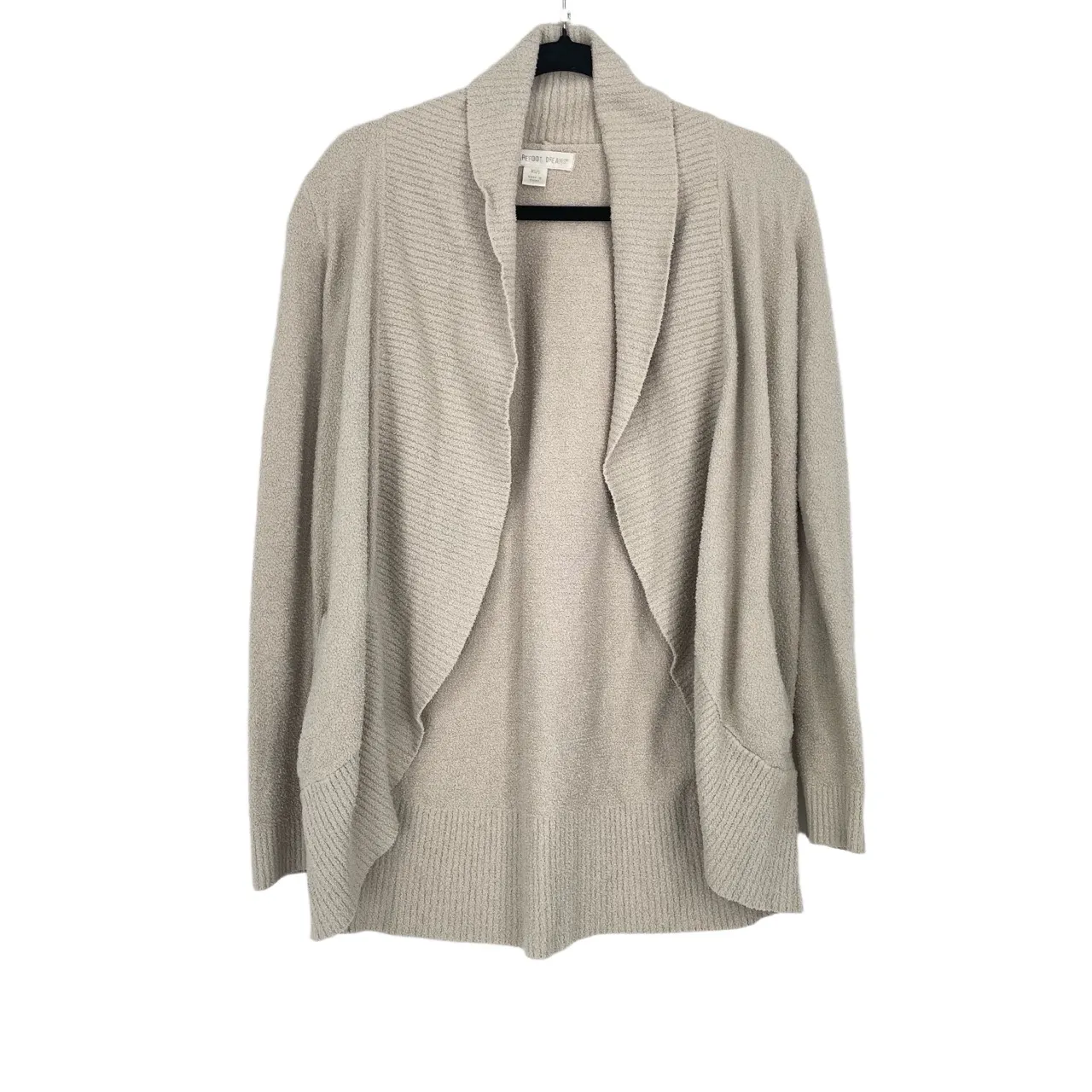 Barefoot‎ Dreams Womens Beige Shawl Collar Open-front Soft Girl Cardigan XS/S - Image 4