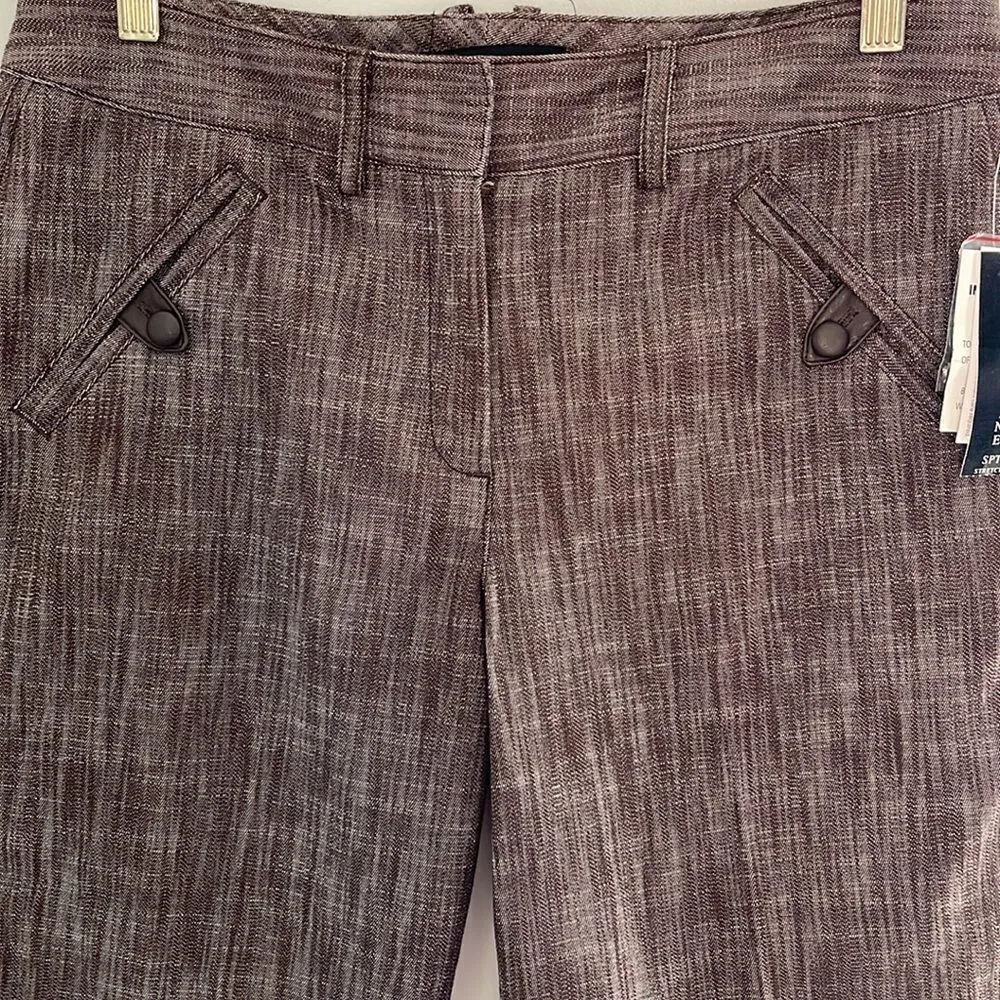NWT Larry Levine Copped Stretch Pants. Size 6‎ - Image 2