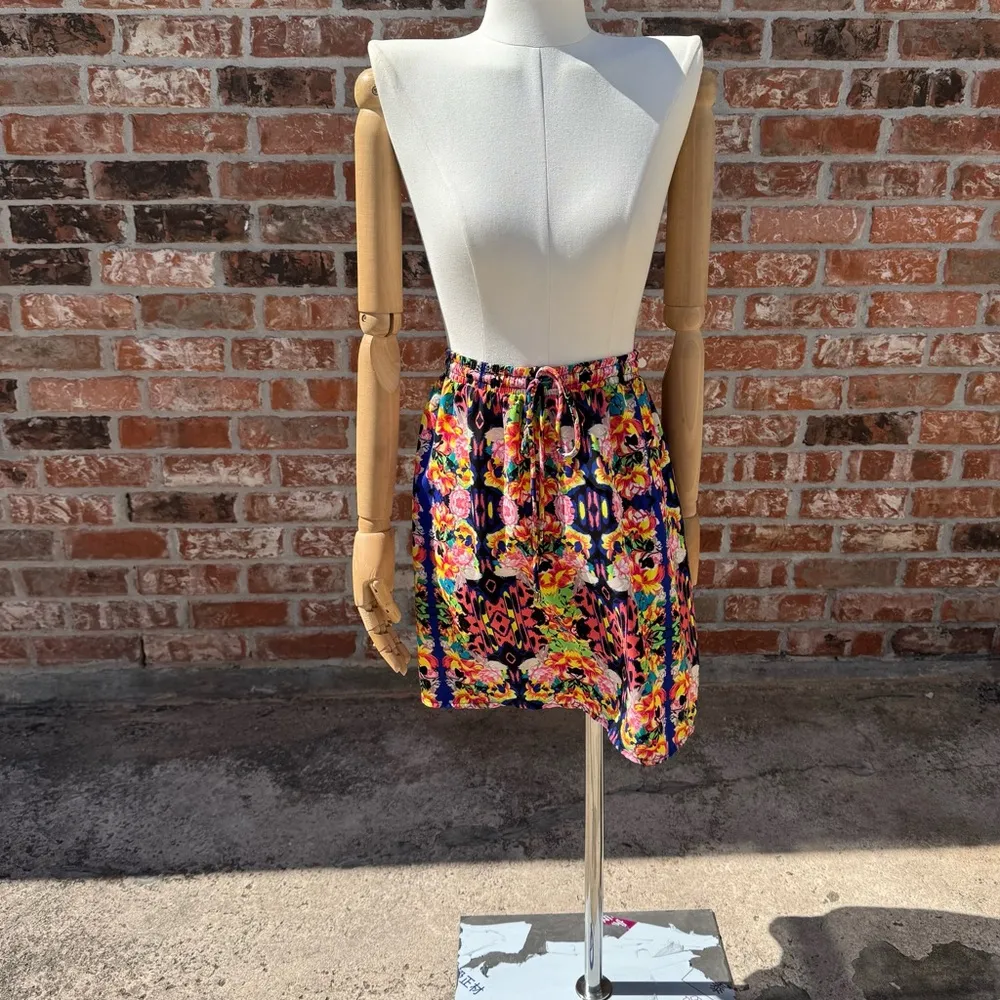 Mossimo (Target) neon colorful skirt with a drawstring / M / Excellent condition Yellow Size M - Image 5