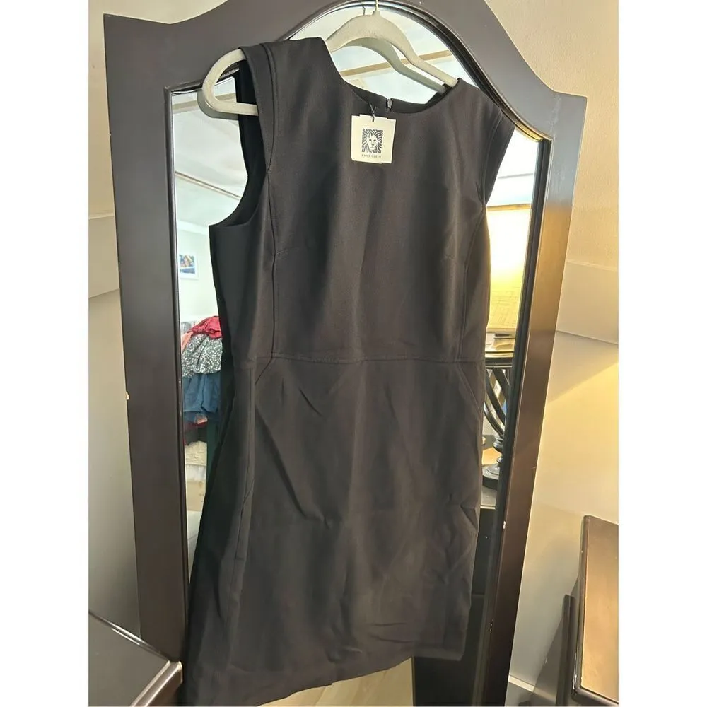 NEW Anne Klein Black Sheath Dress 12 - Image 4
