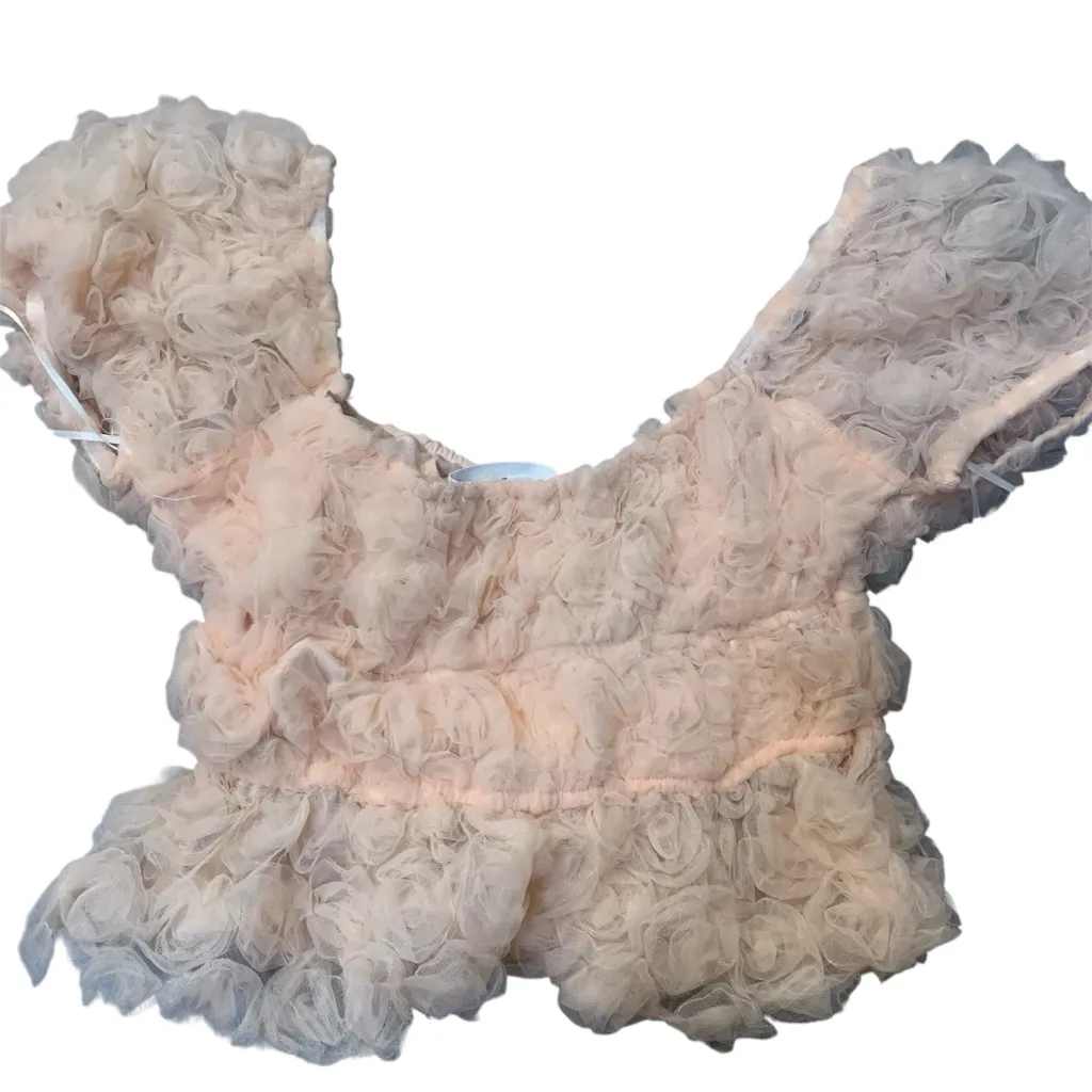 • Altar'd State mesh rosette top pink small - Image 3