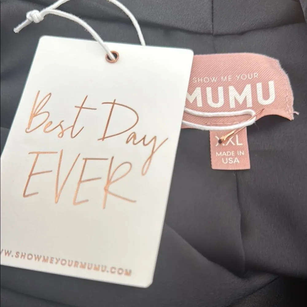 Show me your Mumu Black luxe satin Felix blazer NWT XXL - Image 4