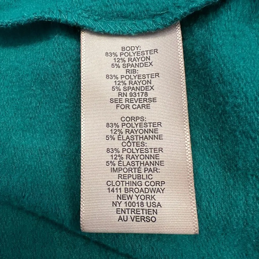 Philosophy Holiday Christmas Sweatshirt Green with Red Appliqué “Jolly” Size S - Image 7