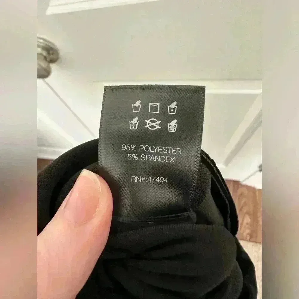 Norma Kamali High Rise Wide Leg Stretchy Pant Black RN 47494 - Size S/32 - Image 4