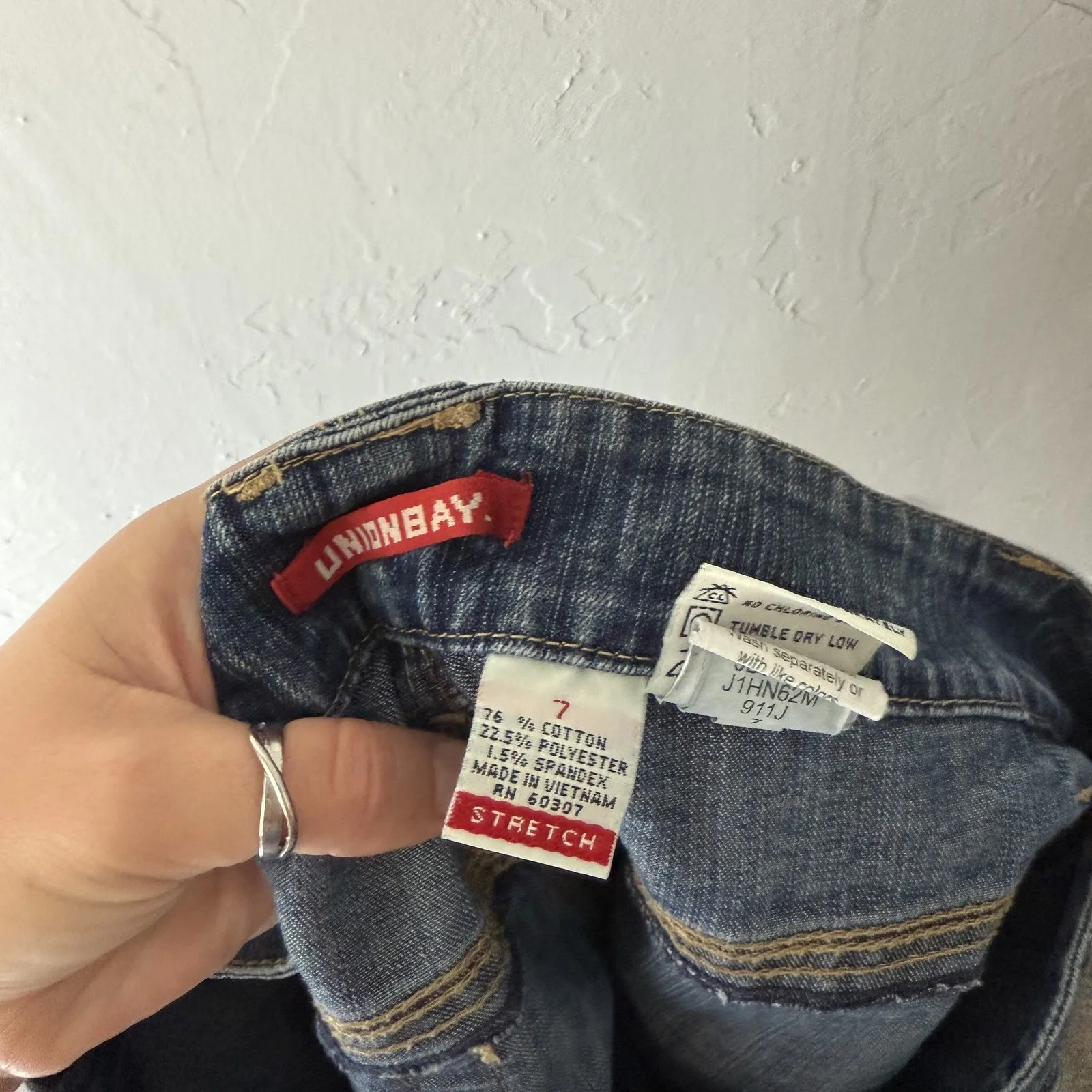 Unionbay Y2k Shorts 7 Blue‎ Denim Stretch Casual Jean Pockets Mid Rise Utility - Image 7