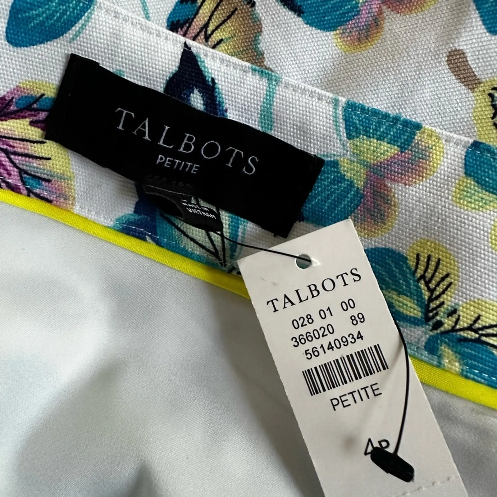 NWT Talbots Butterfly Cotton Canvas Skirt Garden Summer Lunch Errands Vacation - Image 5