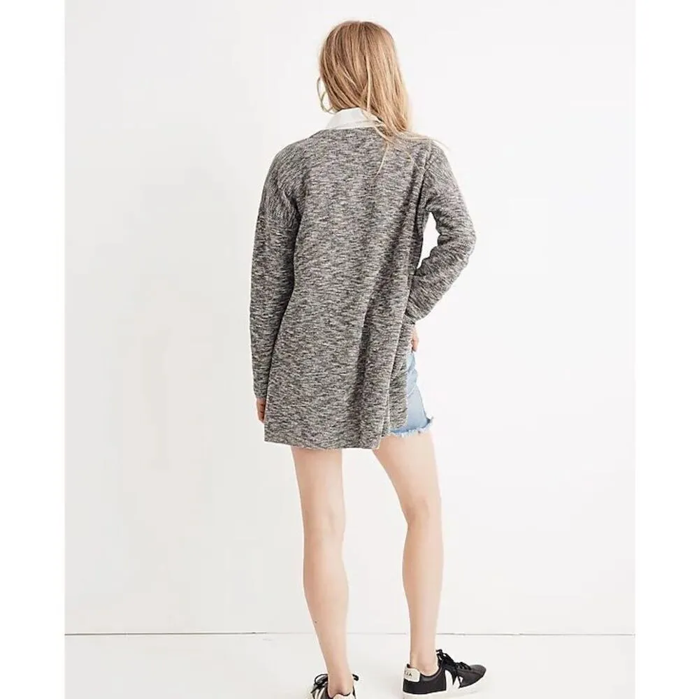 Madewell Alton Cardigan Sweater in Marled Stone gray sz Small - Image 2