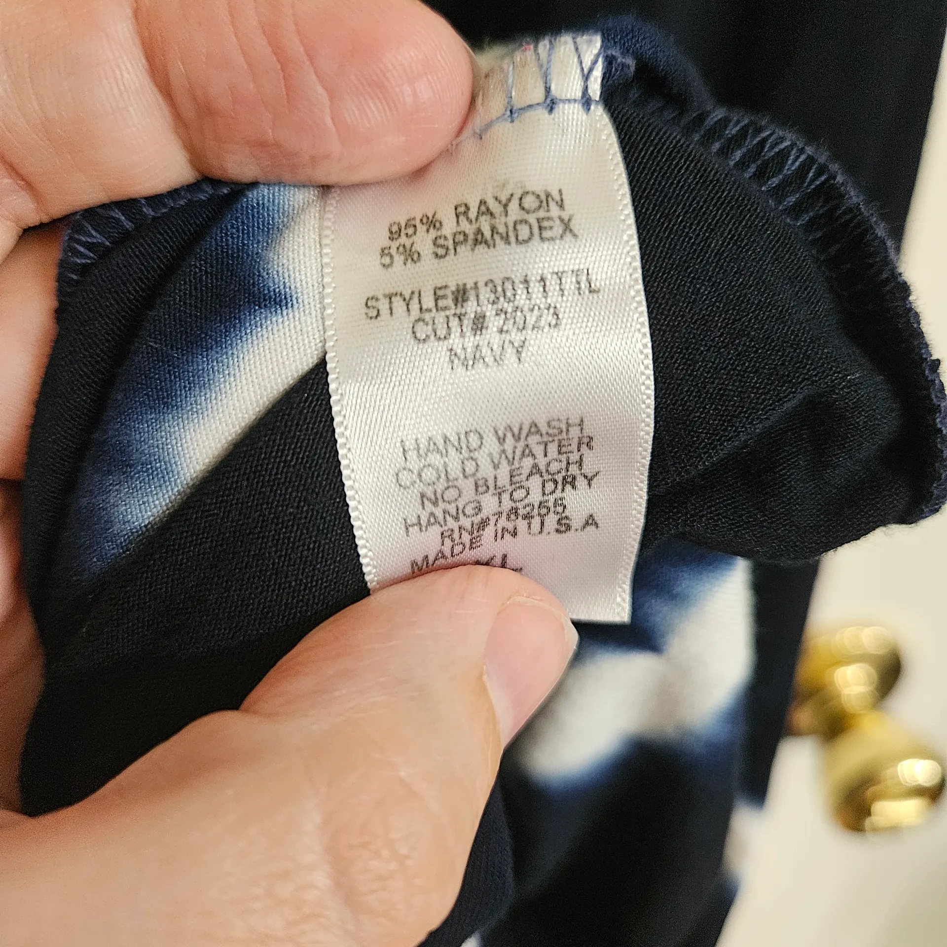 TRYST Tie Dye V-Neck Soft Lightweight Rayon Spandex Sharkbite Dress Sz XL - Image 4