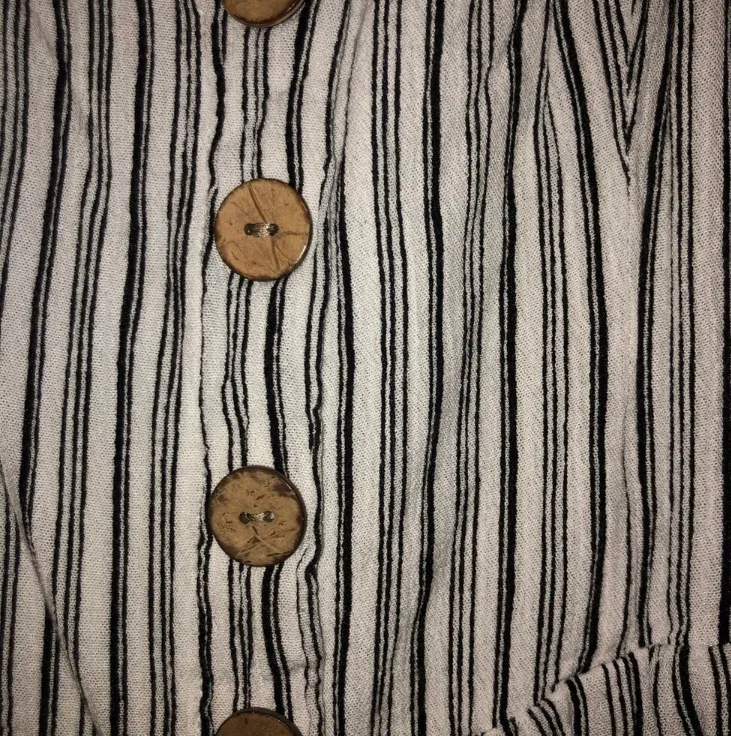 Open Tie Back Striped Romper - Image 3