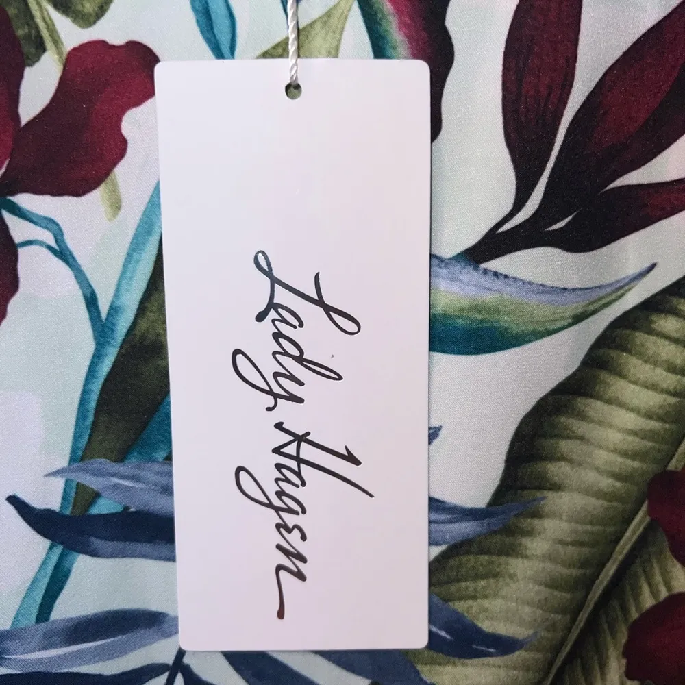 Lady Hagen Floral Skort 16” Palm Overlap Skort Size 14 NWT - Image 8