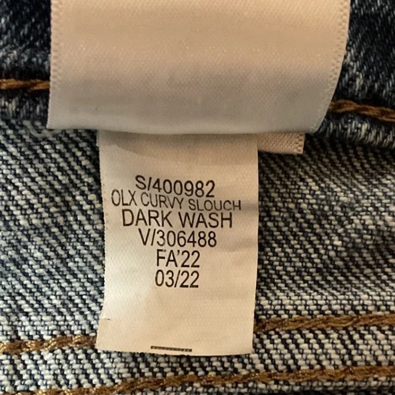 Banana Republic Women's Curvy Slouch High Waisted Denim Jeans Dark Wash Size 10 - Image 10