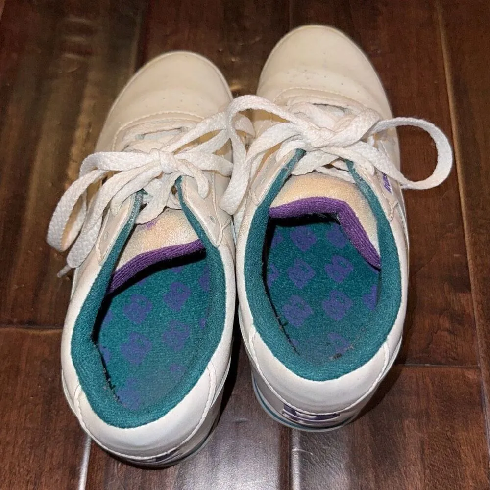 Brunswick Vintage 80’s Women’s Size 5.5 mens/36 euro Bowling Shoe White Teal Acc - Image 4