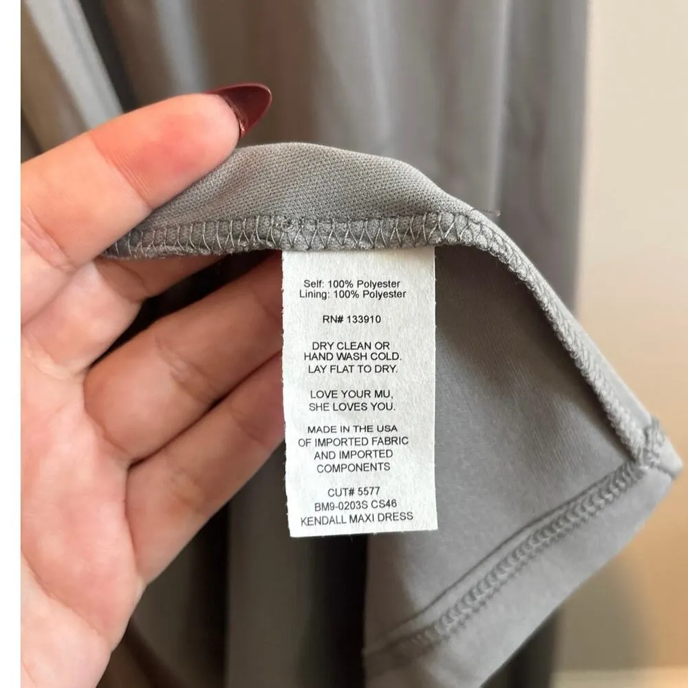 NWT Show Me Your Mumu Kendall Maxi Dress In Soft Charcoal Crisp Size XS - Image 7