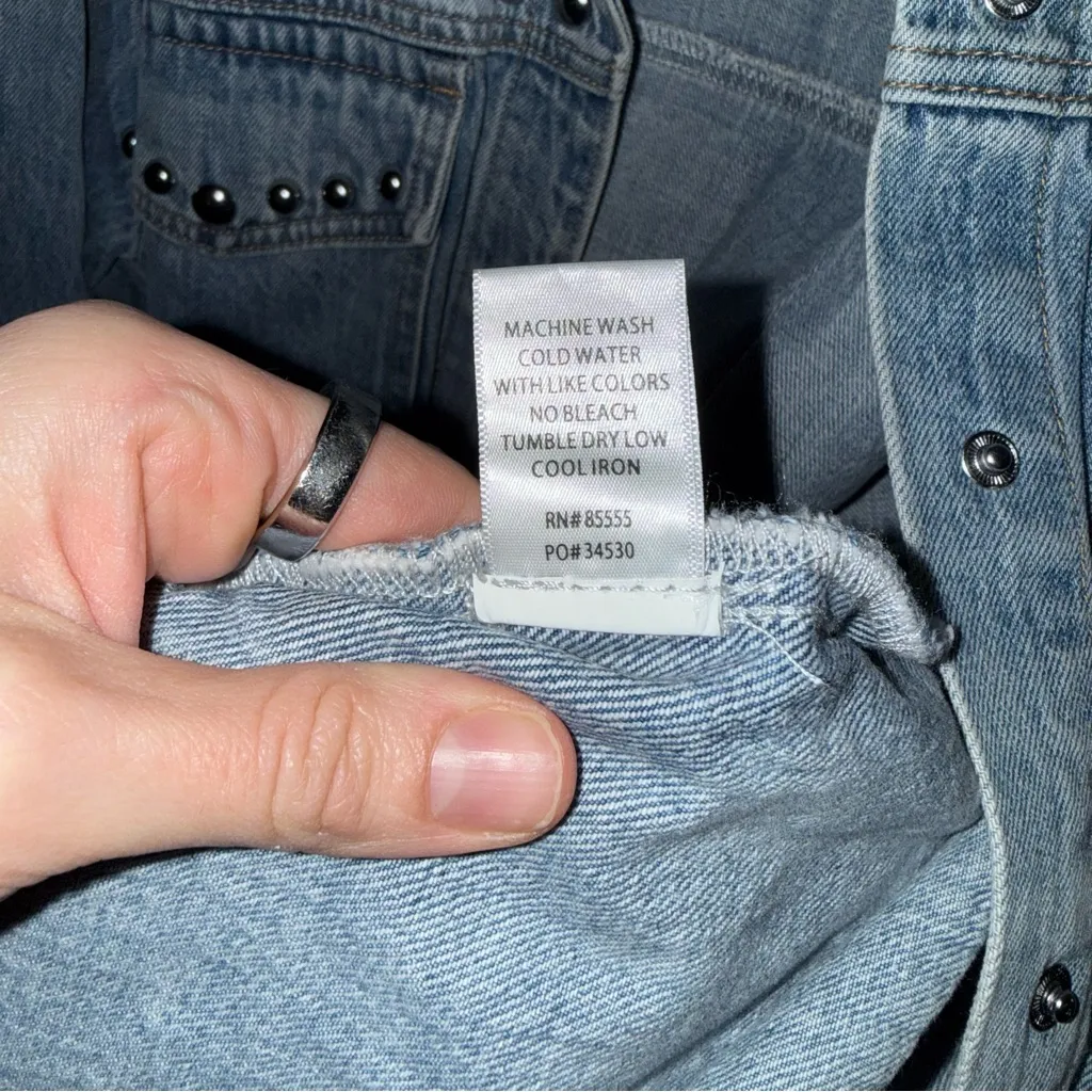 Pistola Mandy Stud Jacket Light Blue Denim - Image 6