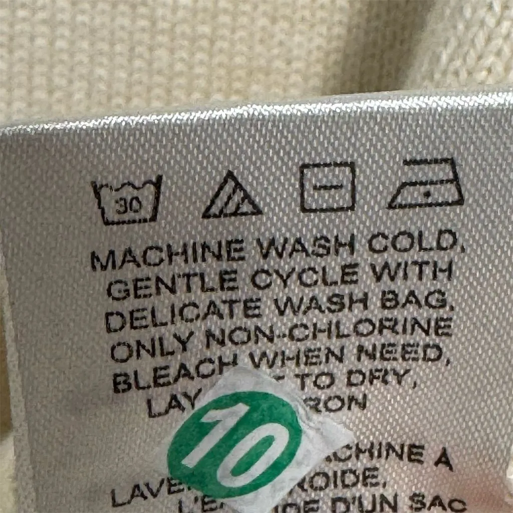 Old Ranch Fair Isle Yoke Sweater L Organic Cotton Cabincore AprèsSki Nordic Knit Red Size L - Image 9