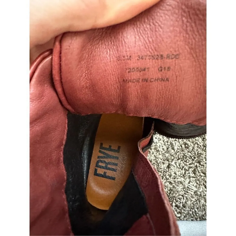 Frye Savannah Leather Classic Lace Up Streetwear Combat Heeled Boots 8.5 - Image 8