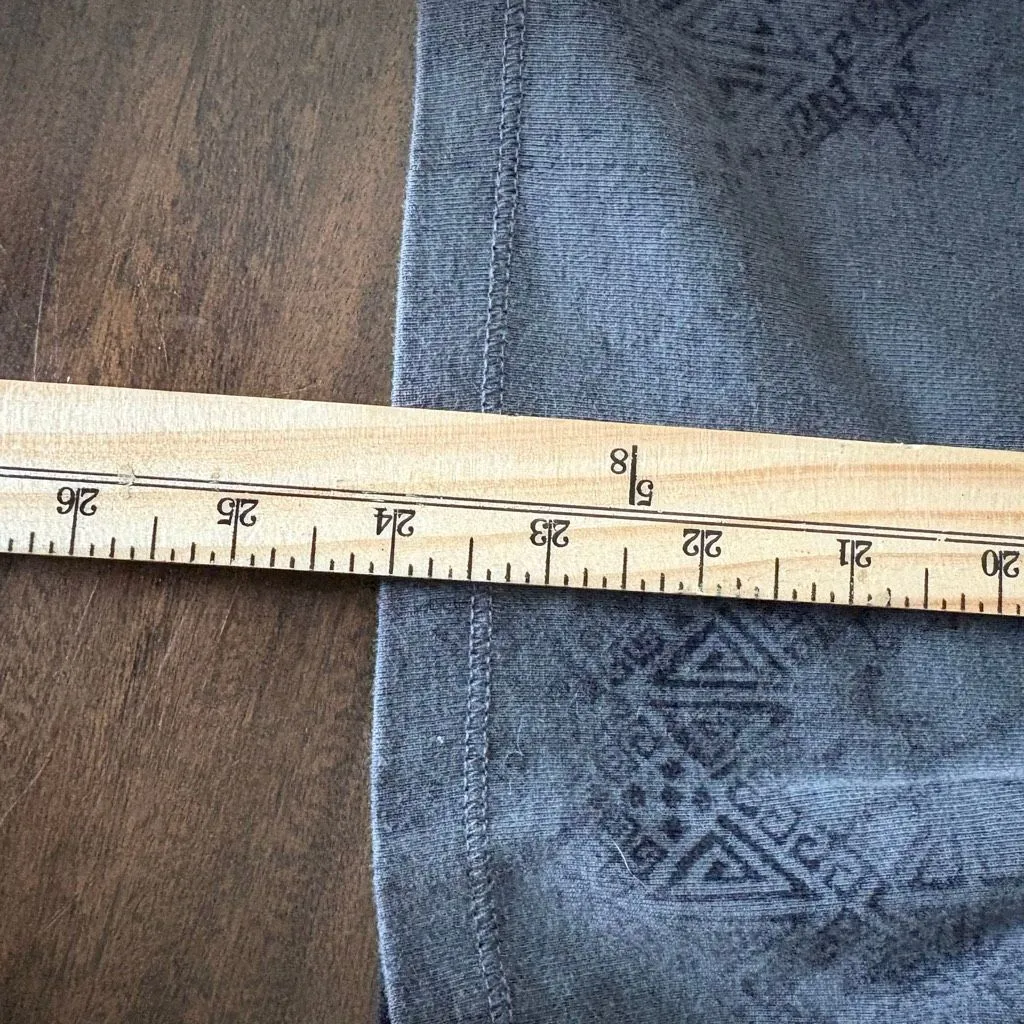 Blue Canyon Black Paisley 3/4 Sleeve Henley size XL Y2K Whimsygoth - Image 7