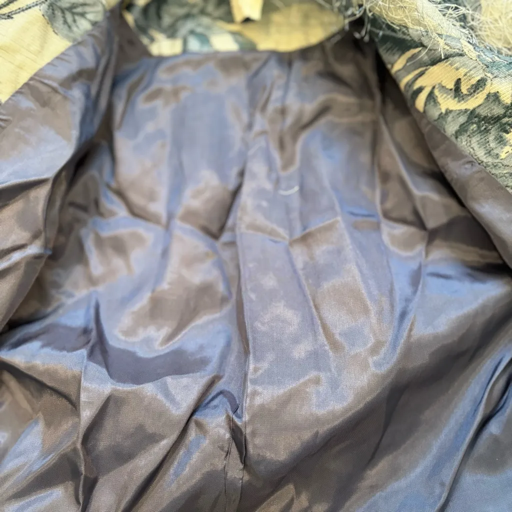 Vintage 90’s Rare Mesmerize Fuzzy Long Eyelash Zip Front Crop Top/Jacket, Sz S Blue - Image 12