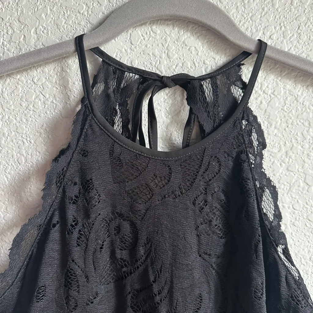 🖤H&M Gold Label Black Lace Open Back Tank - Image 2