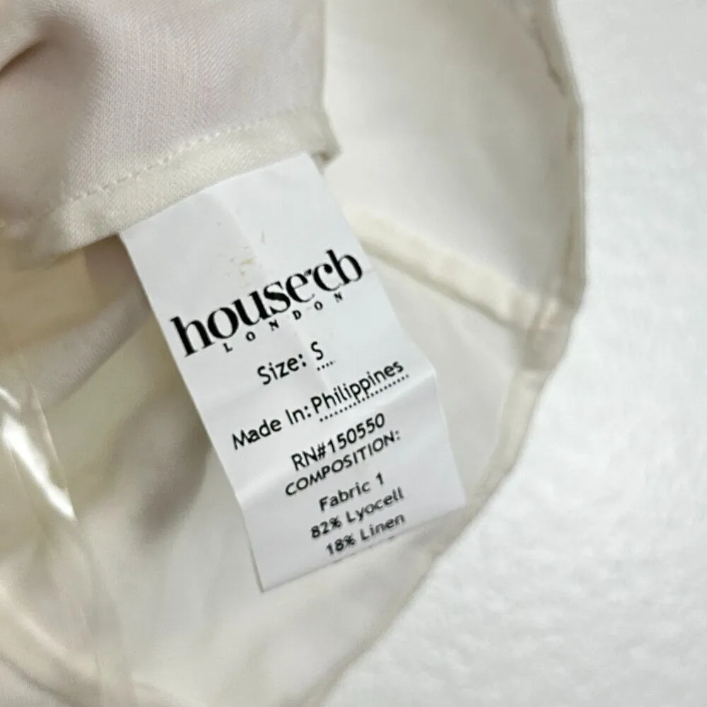 HOUSE OF CB Amber Lace Trim Top in White Size Small - Image 8