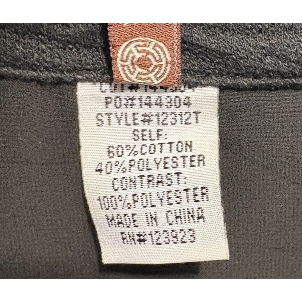 XCVI Wearables Jacket Womens S Black Full Zip Cotton Stretch Uneven Hem Comfy - Image 4