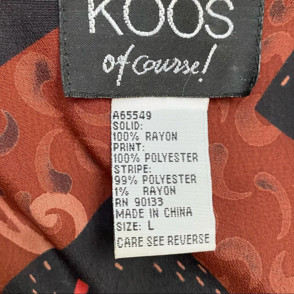 Vintage KOOS of Course Brown Combo Patchwork Button Down Shirt L Size L - Image 14