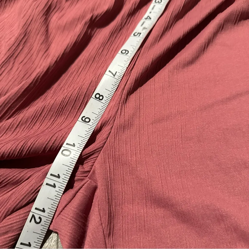 Women's dark Pink Flowy Ruffled Shorts beach large ekouver bottoms mid rise - Image 7