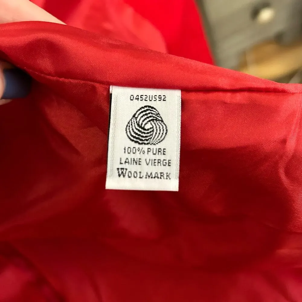 Vintage Pendleton Wool Blazer Red USA Made 16 Petite 1990s 1980s - Image 4