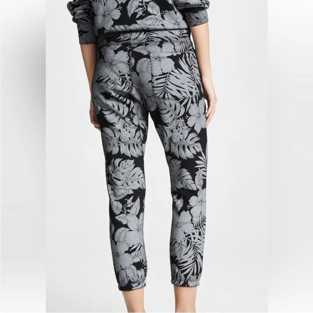 NSF Sayde Sweatpants Tropical Floral Print Black/Grey Women’s Petite P (XS) Black - Image 3
