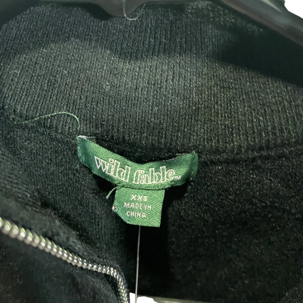 Wild Fable Womens Sleeveless Crop Half Zip Sweater XXS Black - Image 3