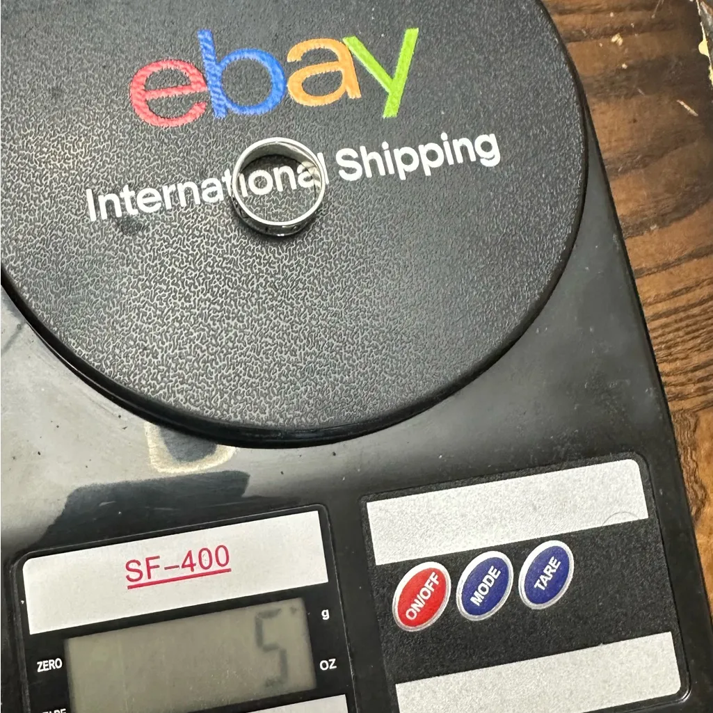 Vintage .925 Sterling Silver I ADORE YOU JE TADORE Ring Engraved Band Size 8 - Image 4