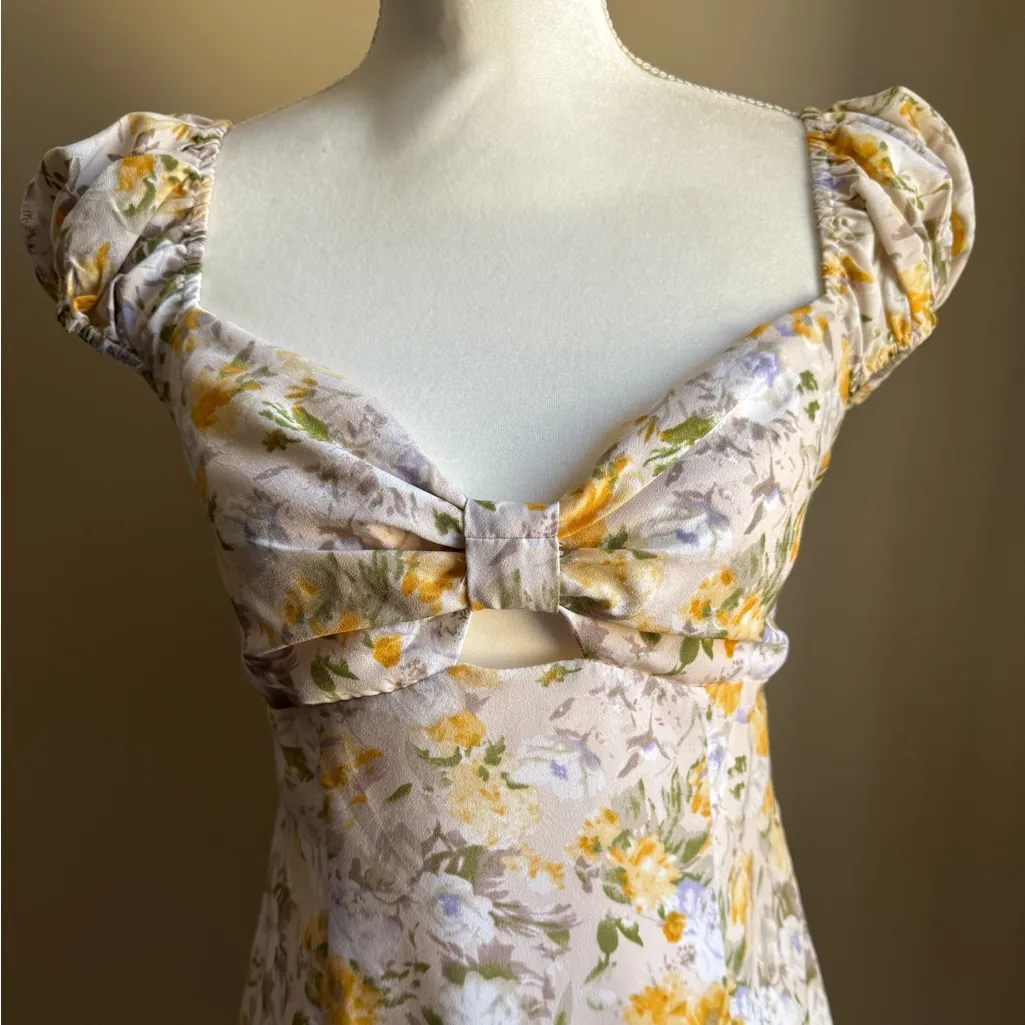 Astr Yellow Multi Floral Mini Dress - Image 3
