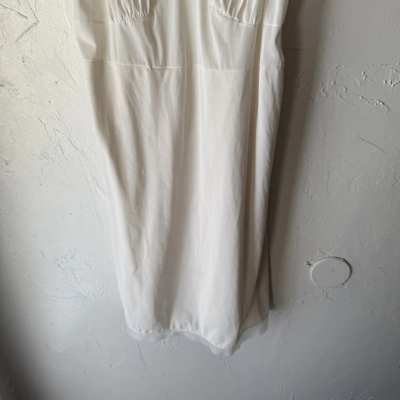 Vintage Vanity Fair Nightgown Swan Large White Slip Dress Lingerie‎ Satin 90s - Image 3