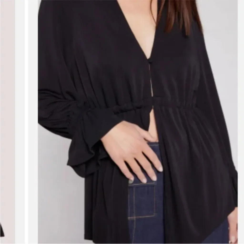 NEW Cing A Sept Robin Jersey Knit Top Size XL Black - Image 3