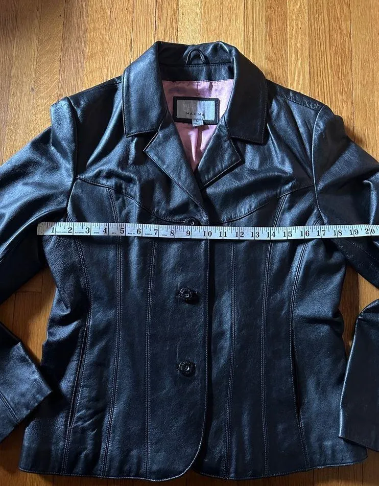 Vtg Early 2000s Wilson’s Leather Maxima Fit and Flair Leather Jacket, Size Large - Image 3