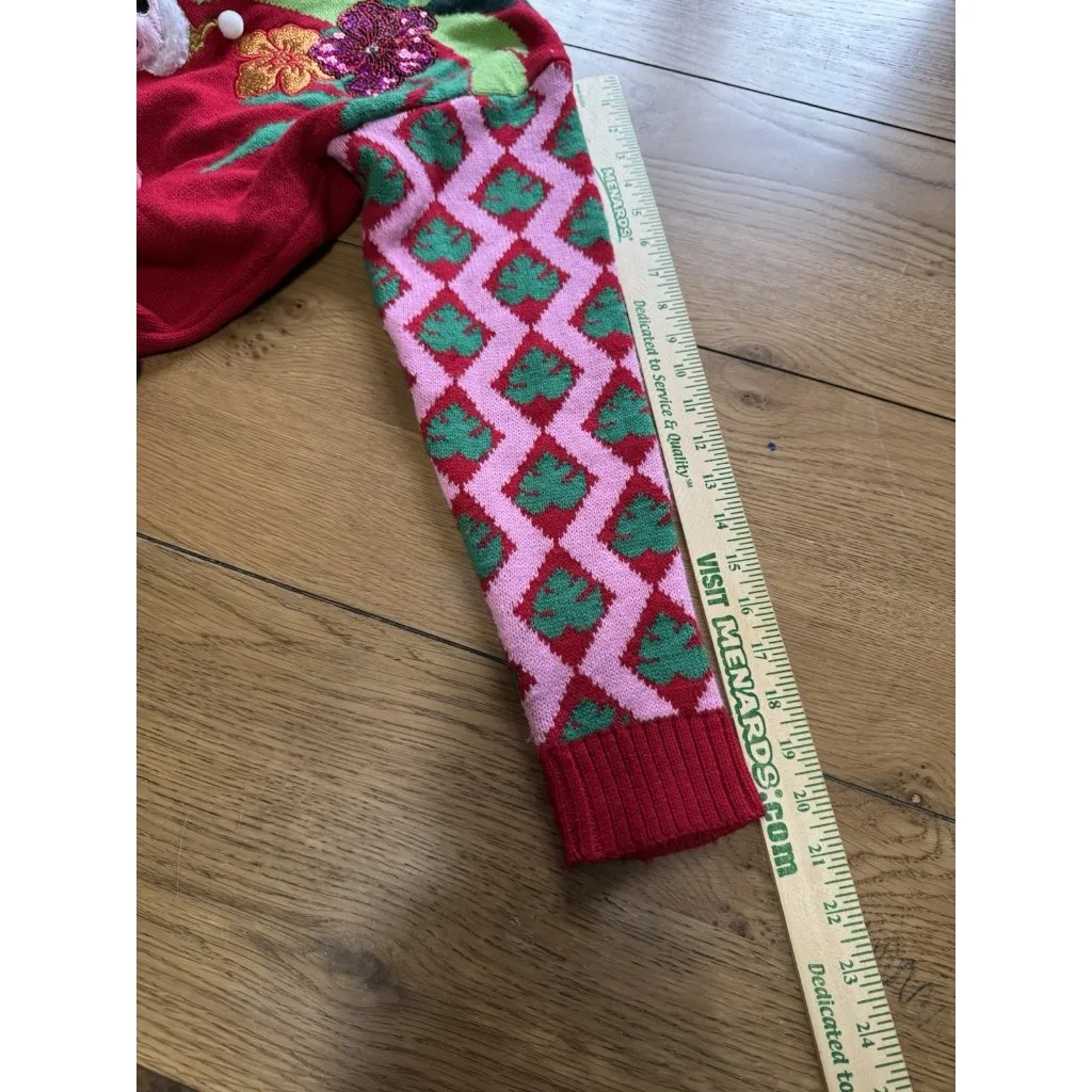 BLIZZARD BAY Women Sz Medium Pink Flamingo Santa Ugly Christmas‎ Sweater Holiday - Image 7