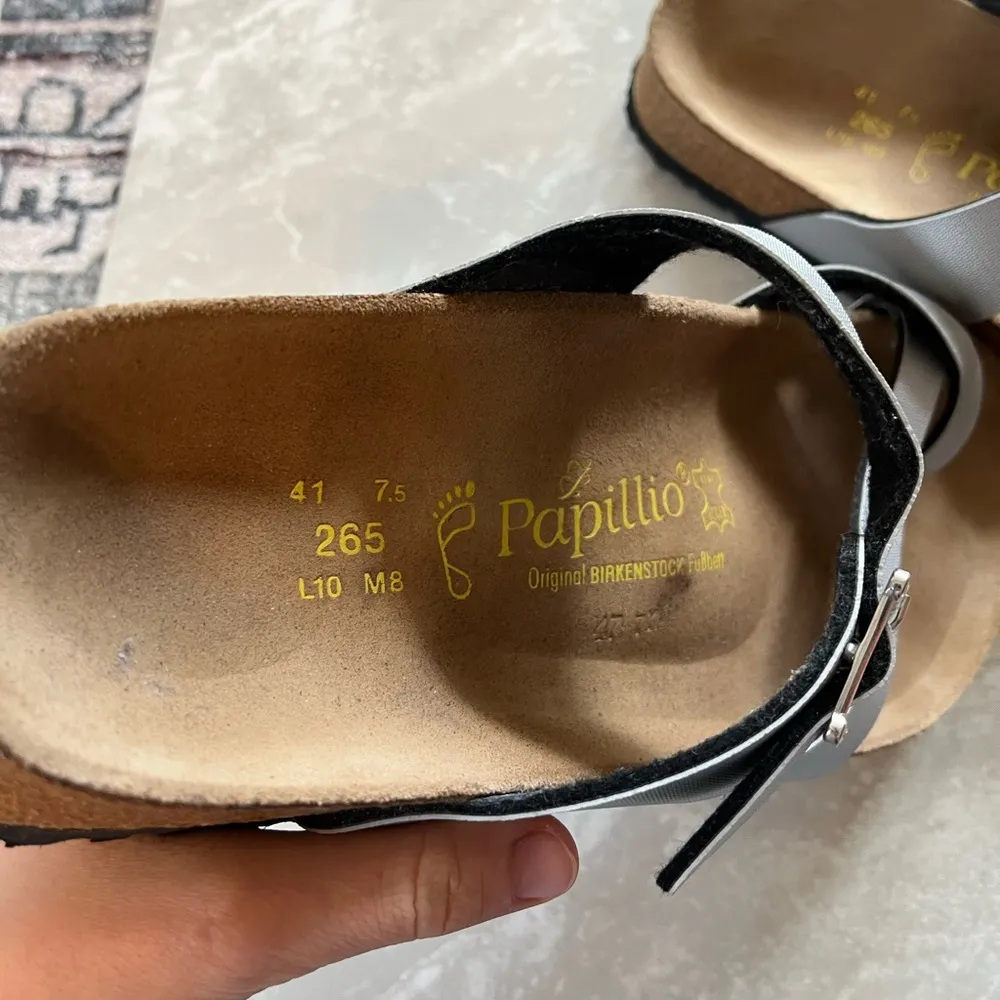 Birkenstock Papillio Silver Mayari Sandals-Size 41 - Image 7