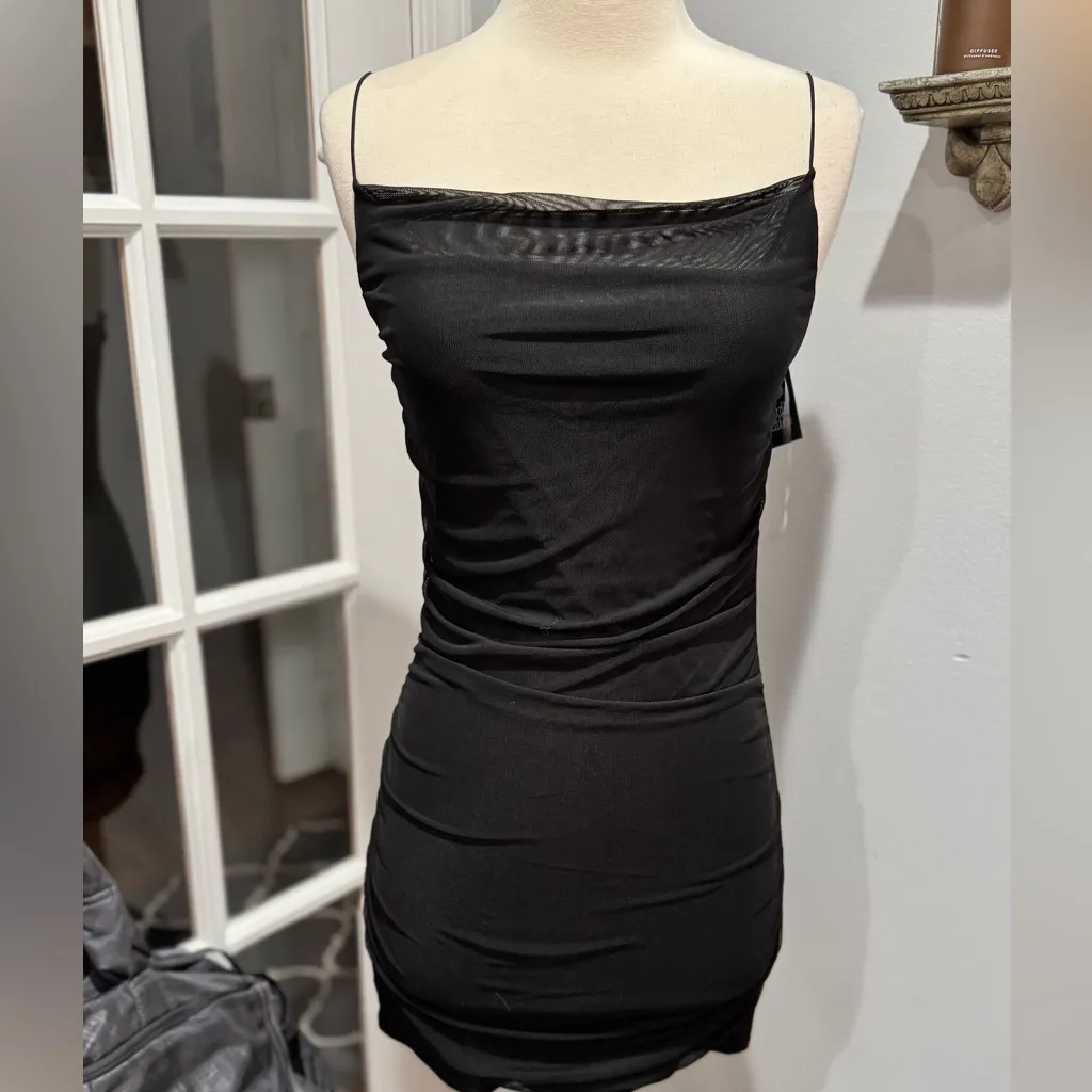 Wild Fable ‘Multiple Ways To Wear’ Dressy Black Ruched Mini Dress - Image 2