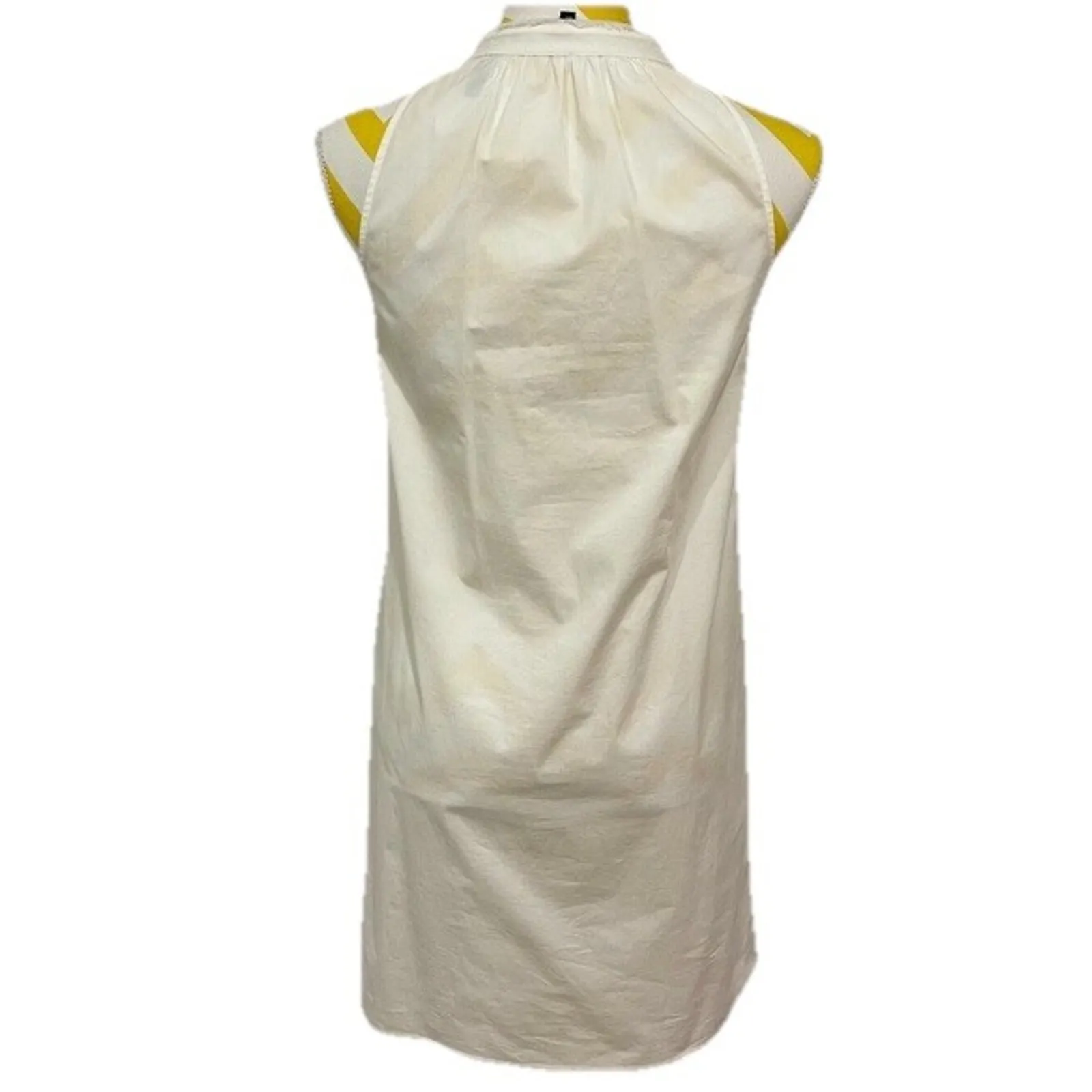Theory White Nallane Light Poplin Dress Size 0 V-neck shift dress - Image 4