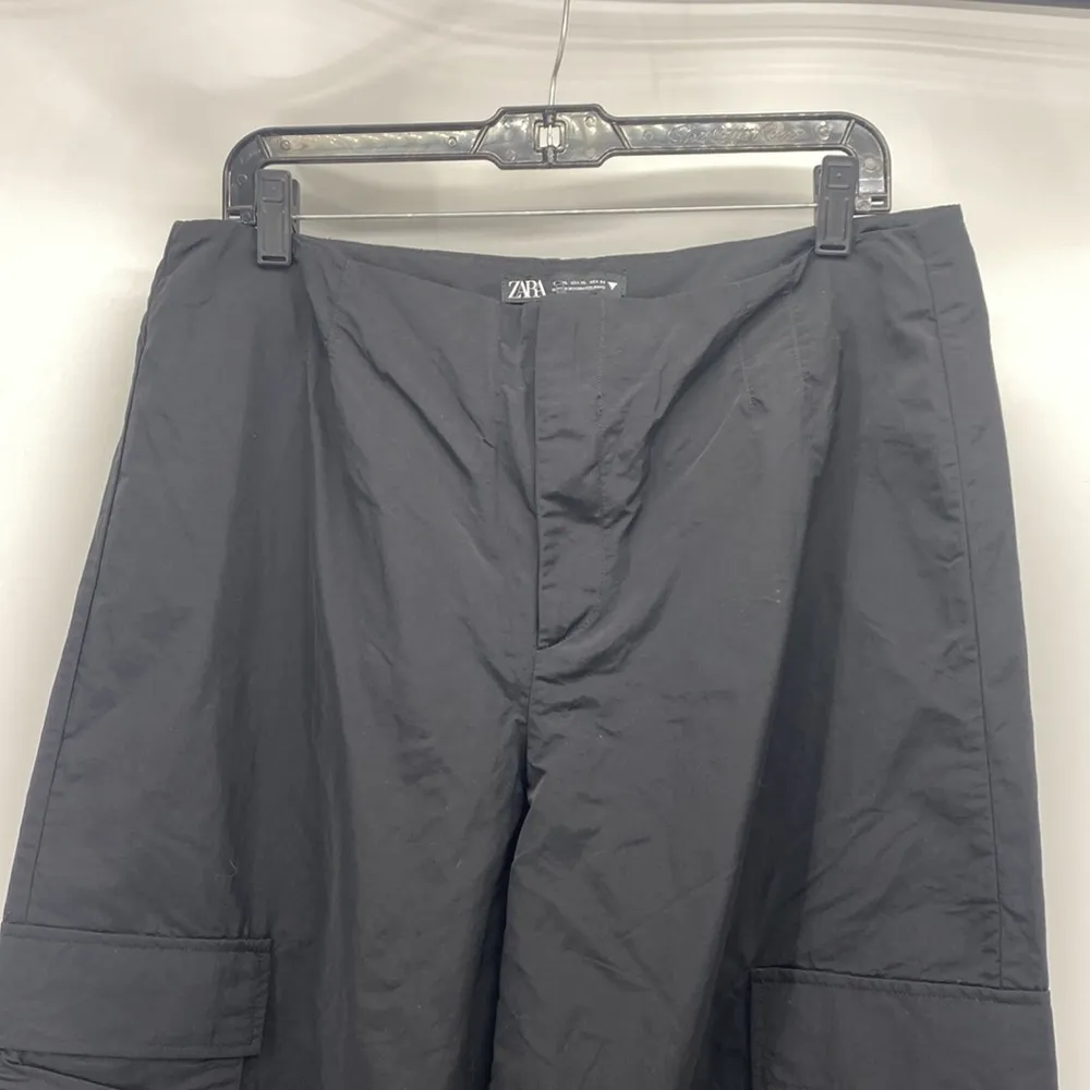 Zara black oversized wide leg cargo pants avant-garde grunge lagenlook black - Image 5