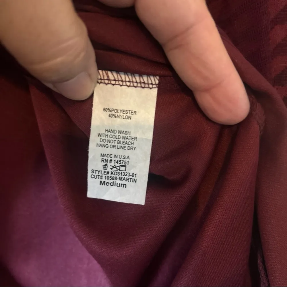 Pink Blush NEW Women’s Elegant Maroon Long Sleeve Dress Sz Medium - Image 3