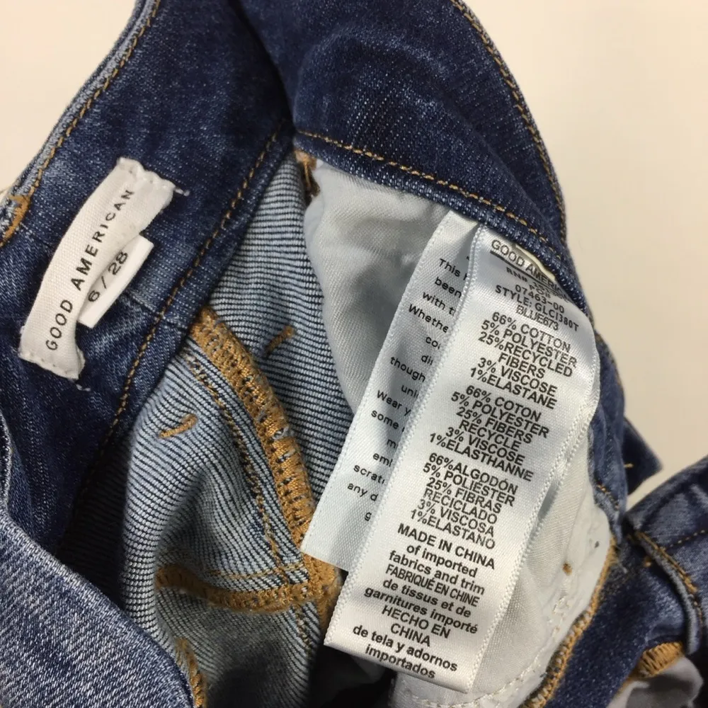 Good American Good Legs Cigarette Blue673 Jeans Size 28 - Image 4