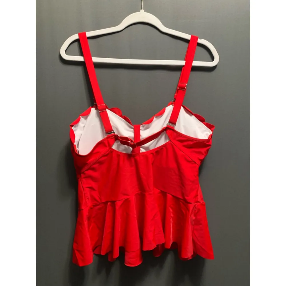 Women's Unbranded Tankini Swimsuit Size 18W Red - Image 9