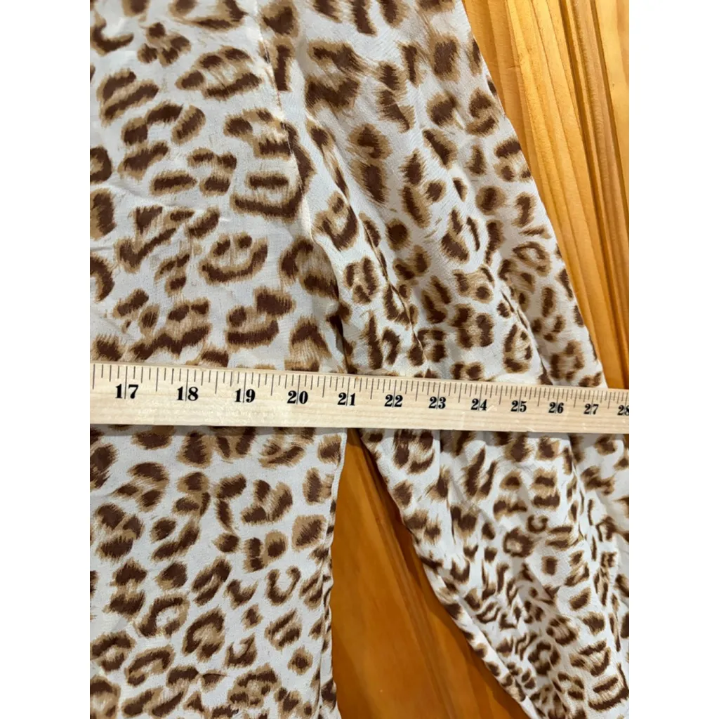 Vintage Escada by Margaretha Ley Leopard Silk Blouse Size 38 M Germany 80s 90s Brown - Image 5